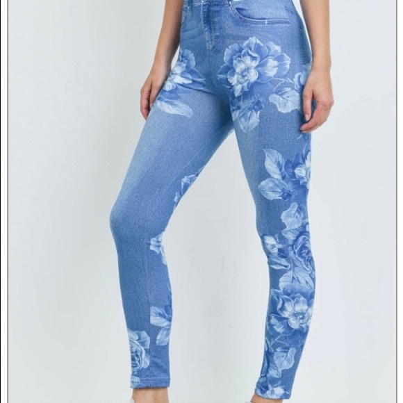 Jeans | Floral Jeggings | Poshmark